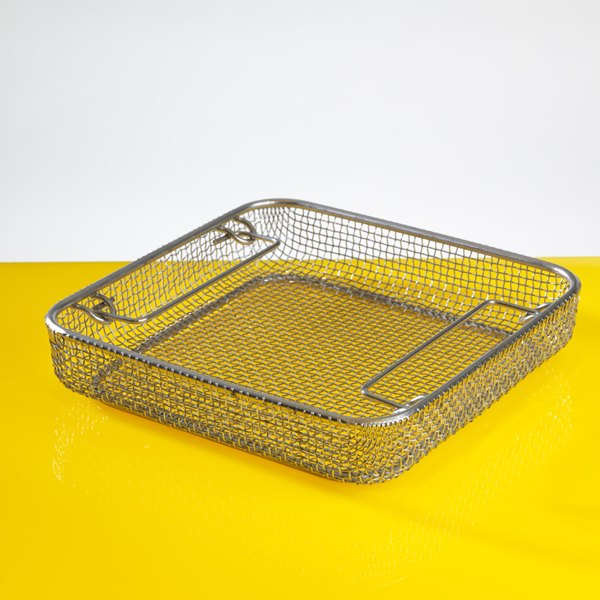 Flat Base Basket with Perforated Sides Image