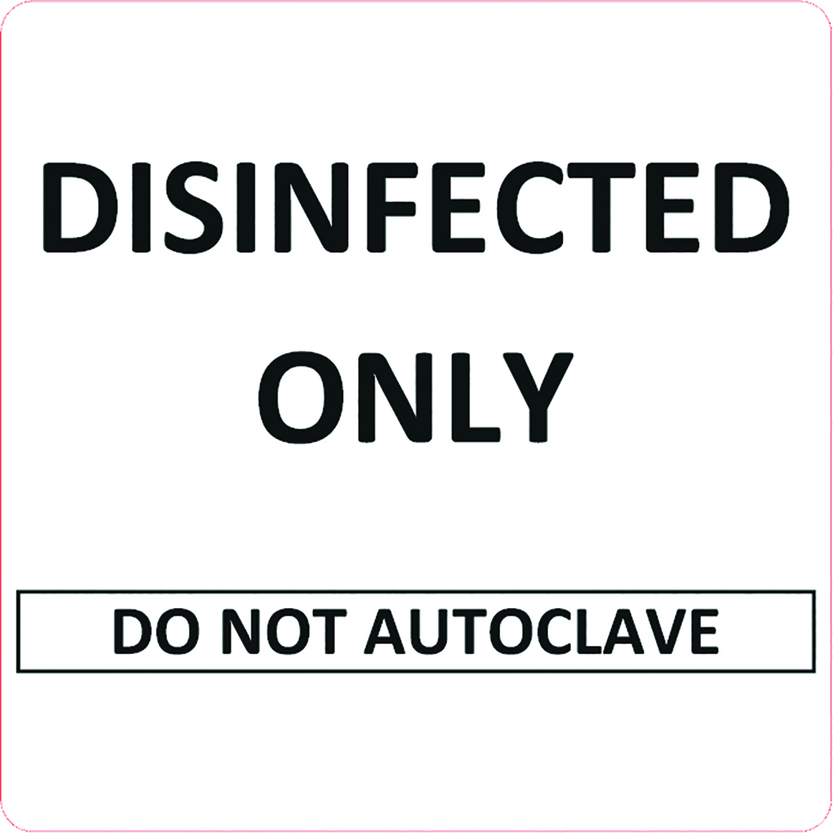 Disinfect Alert Label  Image
